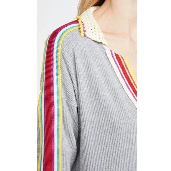 Free people feeling magical long sleeve top Gray small and medium - Picture 2 of 13